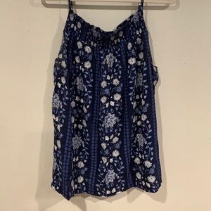 Old Navy Blue Floral Tank